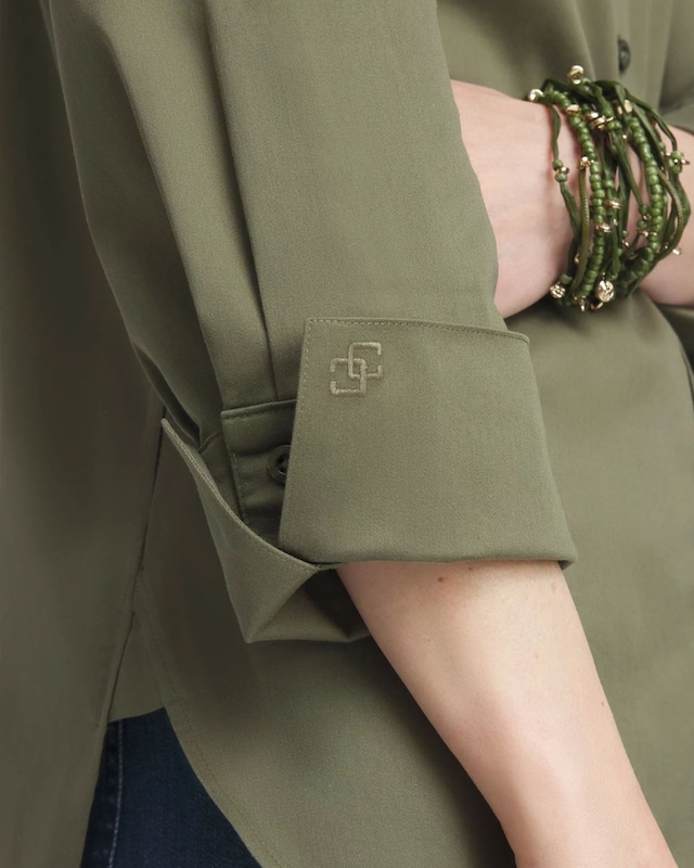 No Iron Stretch 3/4 Sleeve Shirt - image 4